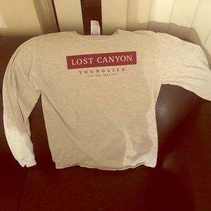 Men’s S Long Sleeve lost canyon young life t-shirt